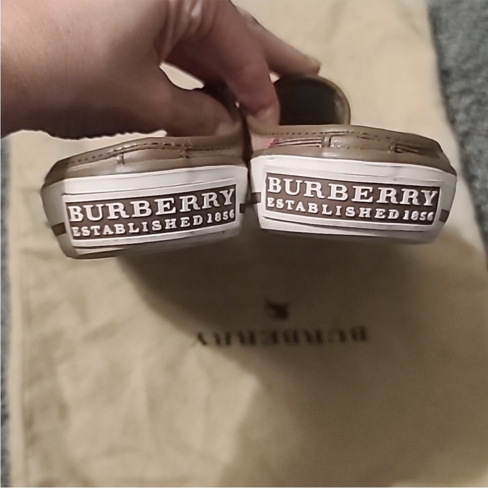 Burberry Check Slip-On Sneakers in Beige/Black - Picture 4 of 6